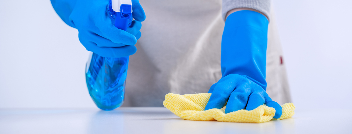 Cleaner disinfecting surface